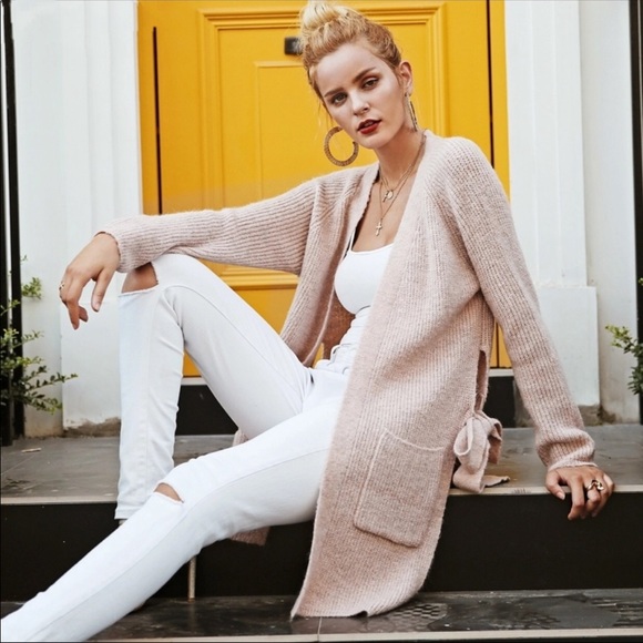 Sweaters - COZY CARDIGAN IN BLUSH